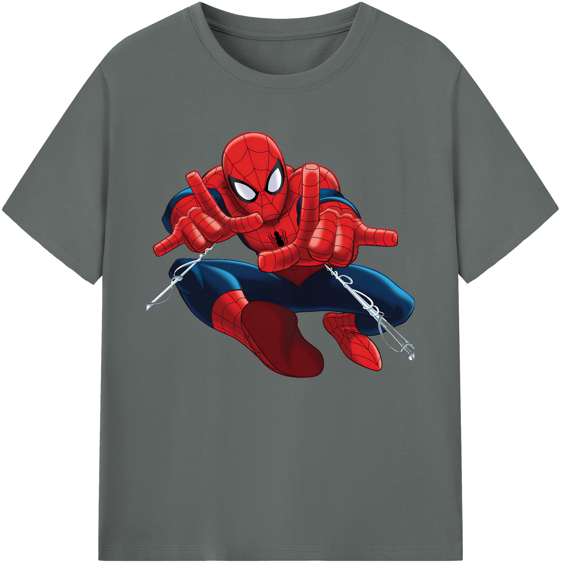 （画像用） Spider Man スパイダーマン 綿100％ メンズ半袖Tシャツ｜肌触りやわらか＆通気性